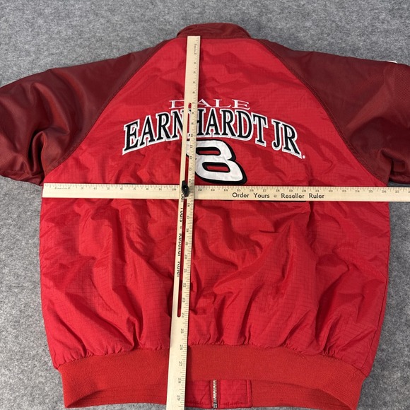 Dale Earnhardt Jr NASCAR Racing Jacket Mens Large Budweiser 8 Chase Authentics - Picture 10 of 13